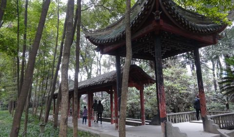 Pavillon im Wuhou Tempel