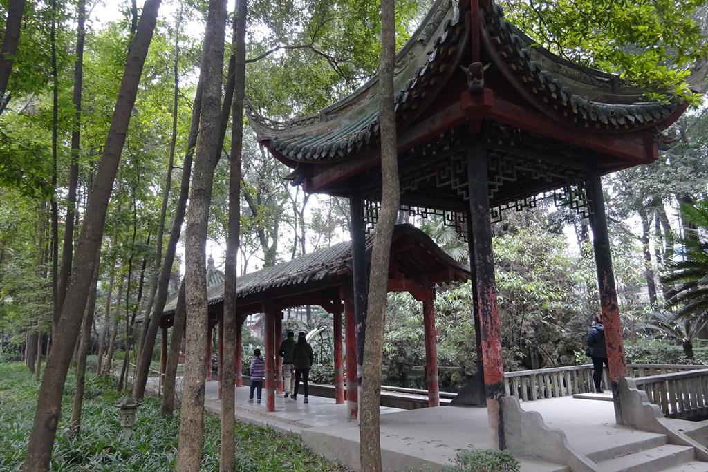 Pavillon im Wuhou Tempel