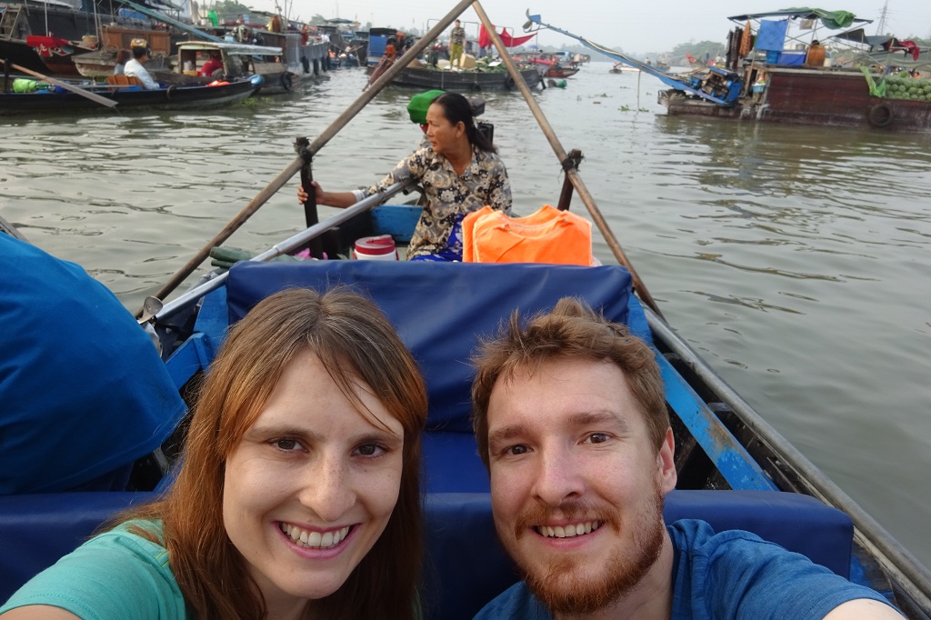 Besuch der “schwimmenden Märkte” im Mekong-Delta