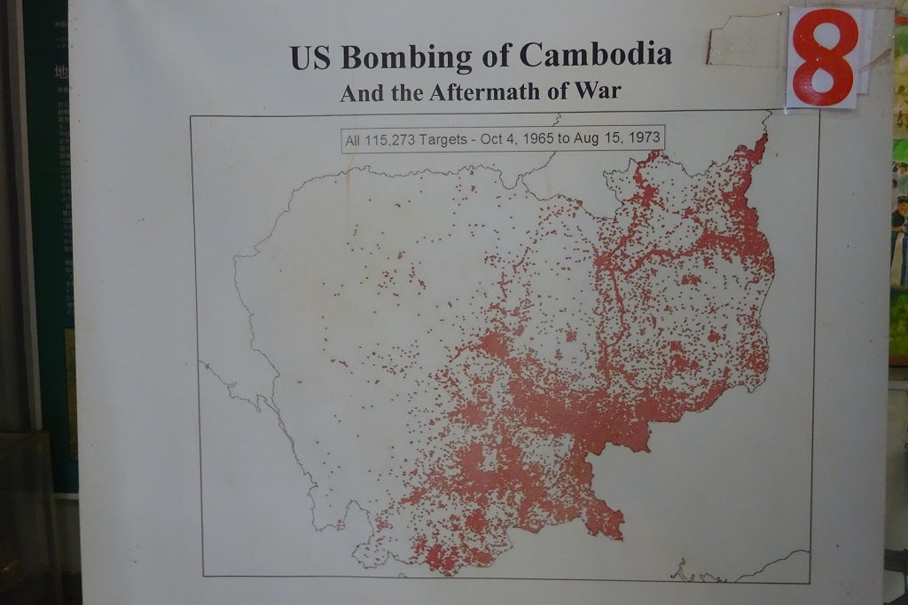 Karte über US Bombardement