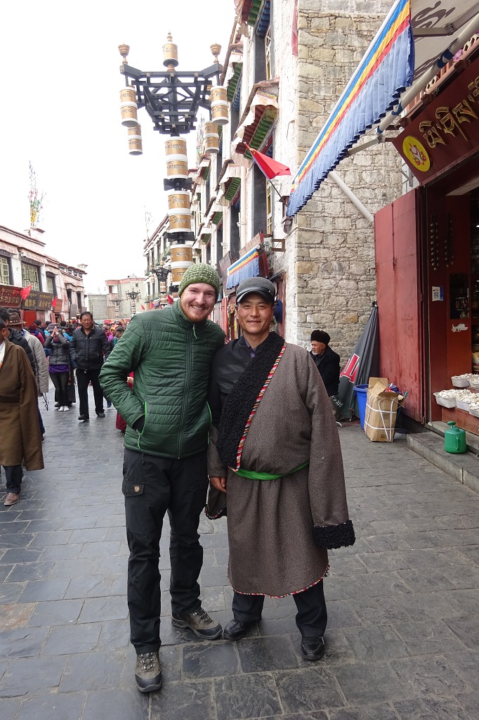 Matthias mit einem Tibeter