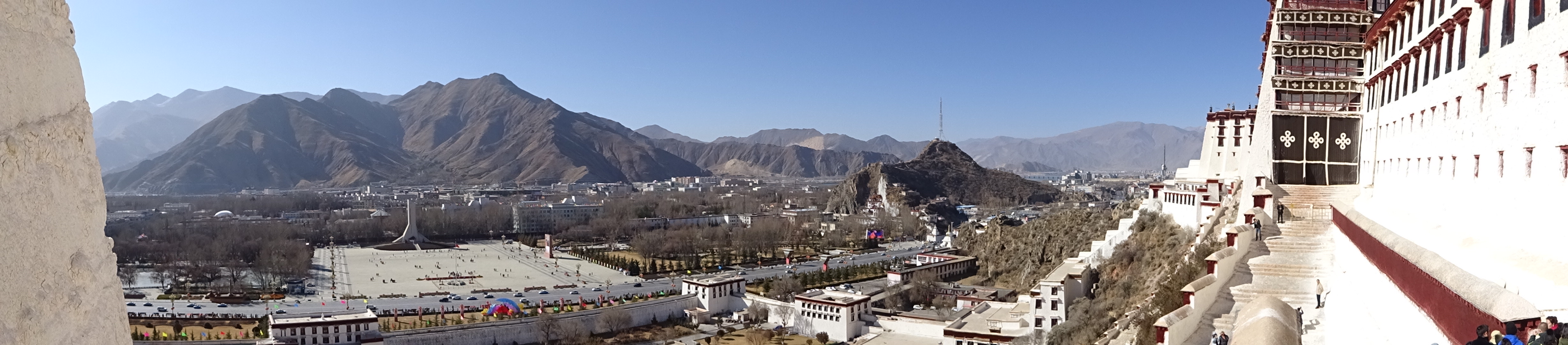 Panorama mit Blick vom Potala-Palast